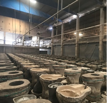 Ceiling fans in ceramic industry